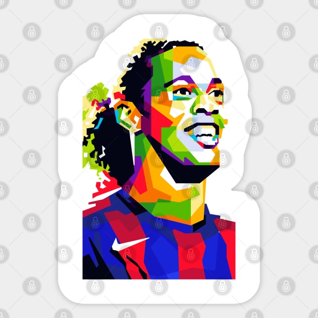 Ronaldinho In Wpap Sticker by Yopi